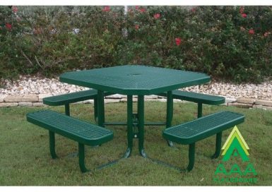 AAA Playground Expanded Metal Portable Frame Octagon Table