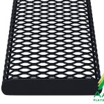 Rolled Style Park Bench Without Back