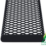 Rolled Style Park Bench With Back