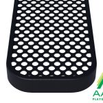 Perforated Style Park Bench With Back