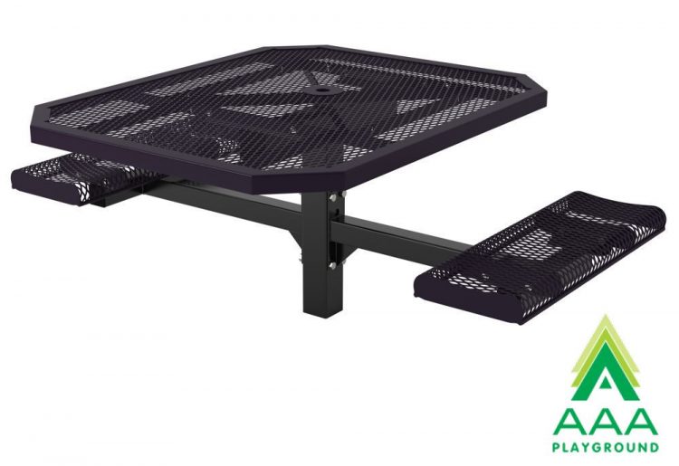 AAA Playground Accessible Rolled Octagon Pedestal Table
