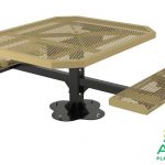 AAA Playground Accessible Rolled Octagon Pedestal Table