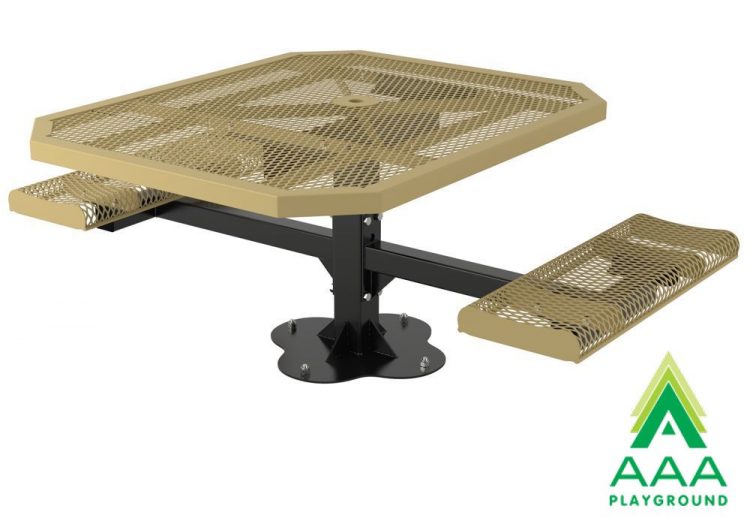 AAA Playground Accessible Rolled Octagon Pedestal Table