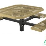 AAA Playground Accessible Rolled Octagon Pedestal Table