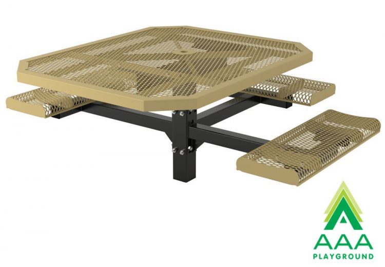 AAA Playground Accessible Rolled Octagon Pedestal Table