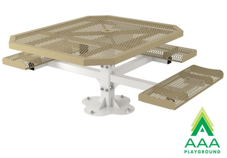 AAA Playground Accessible Rolled Octagon Pedestal Table