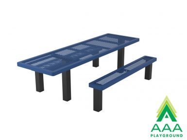 AAA Playground Accessible Regal Rectangular Pedestal Frame Picnic Table with Detached Seating