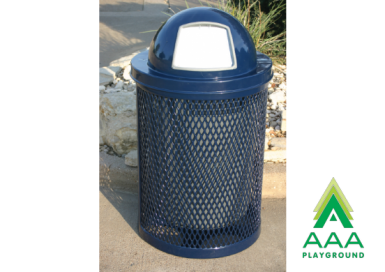 AAA Playground 32 Gallon Expanded Metal Trash Receptacle