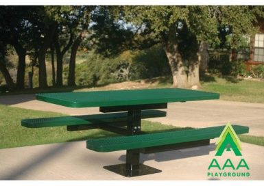 AAA Playground Expanded Metal Single Post Picnic Table