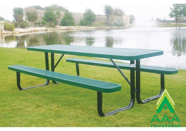 AAA Playground Expanded Metal Portable Frame Picnic Table