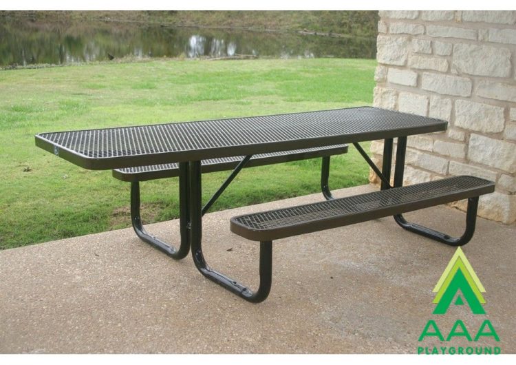 AAA Playground Expanded Metal Portable Frame Picnic Table