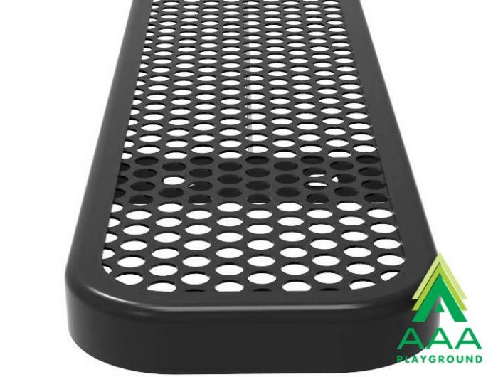 AAA Playground Perforated Style Park Bench without Back