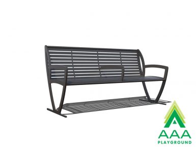 Zion Bench with Back with Side and Center Armrests