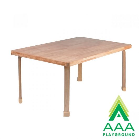 AAA Playground 30" x 48" Natural Wood Rectangular Table