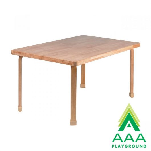 AAA Playground 30" x 48" Natural Wood Rectangular Table