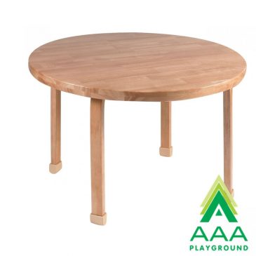 AAA Playground 36" Round Natural Wood Table