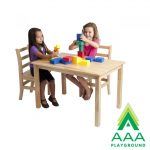 AAA Playground 24" x 36" Hardwood Table with 22" Legs