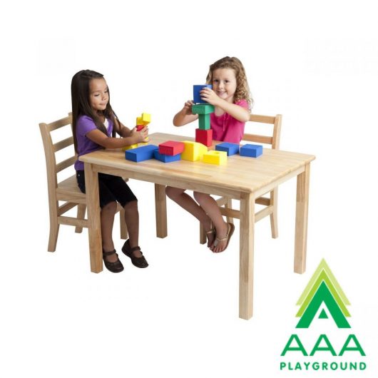 AAA Playground 24" x 36" Hardwood Table with 22" Legs