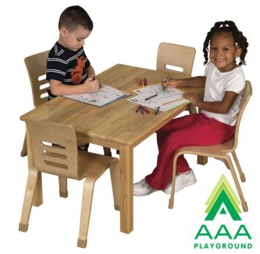 AAA Playground 24" x 36" Hardwood Table with 22" Legs