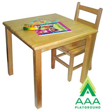 AAA Playground 24" x 24" Hardwood Table with 22" Legs