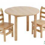 AAA Playground 30" Round Table with Two 3 Rung Chairs