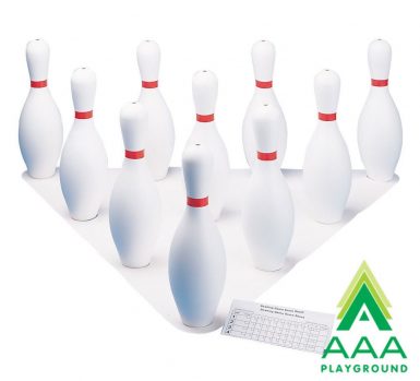 Plastic Bowling Pin Set with 5 Pound Rubber Bowling Ball