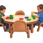 AAA Playground BaseLine Toddler 36" Diameter x 12" Round Table & Chair Set