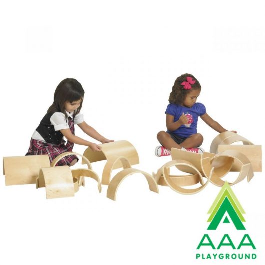 AAA Playground Wooden Tunnels & Arches 20 Piece Set