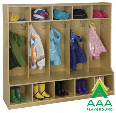AAA Playground 5 Section Coat Lockers with Bench