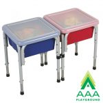 AAA Playground Two Station Square Sand & Water Table with Lids