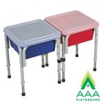 AAA Playground Two Station Square Sand & Water Table with Lids