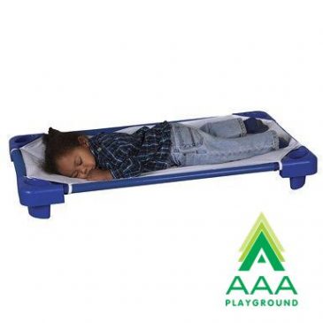 AAA Playground Toddler Stackable Kiddie Cots with Sheet - 6 Pack Ready to Assemble