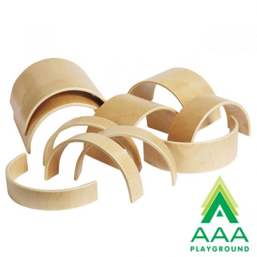 AAA Playground Wooden Tunnels & Arches 10 Piece Set