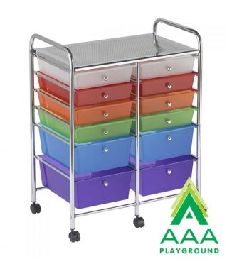 AAA Playground Large Assorted Twelve Drawer Mobile Organizer