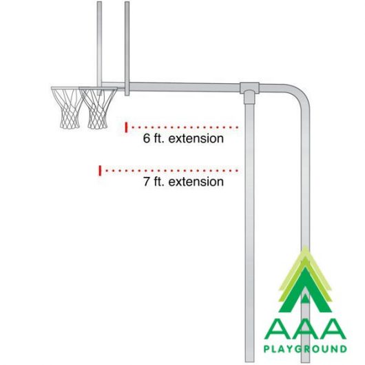 Extended Length Basketball Backstop